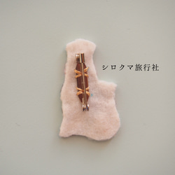 【Polar bear】embroidery brooch ，北极熊  刺繡胸針 第4張的照片