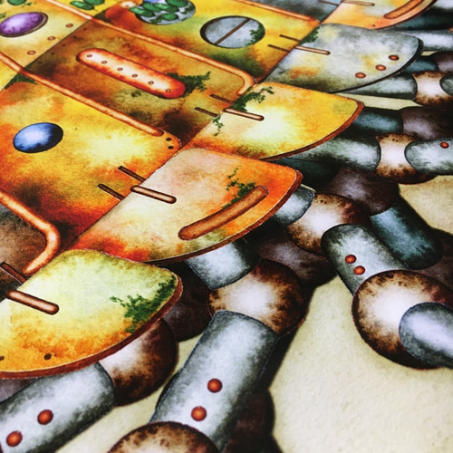 アートポスター / A3ノビサイズ【ダイオウグソクムシの村】 イラスト