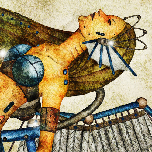 美しい【機械仕掛けのマーメイド】アートポスター / A3