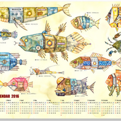 個性豊かな、キカイ魚ポスターカレンダー2016 1枚目の画像