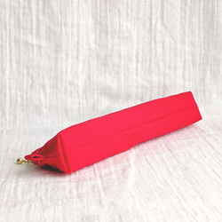 【受験必勝!】帆布のモノトーンペンケース スリムタイプ 赤　レッド　筆箱　メンズ　ミニマム　プレゼント　11号帆布 4枚目の画像