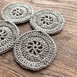レース編み＊透かしリボンのドイリー #093 その他インテリア雑貨