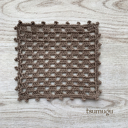 レース編み＊透かしリボンのドイリー #093 その他インテリア雑貨