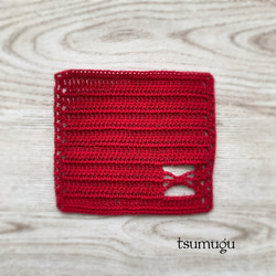 レース編み＊透かしリボンのドイリー #093 その他インテリア雑貨