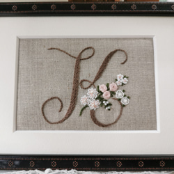 お花とアルファベットの刺繍キット　K 2枚目の画像