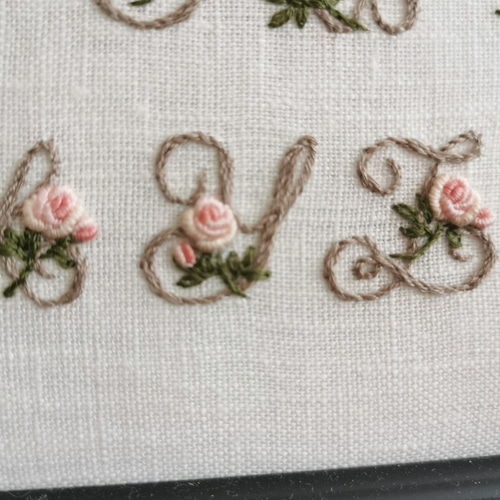 刺繍キット アンティークローズのアルファベットサンプラー