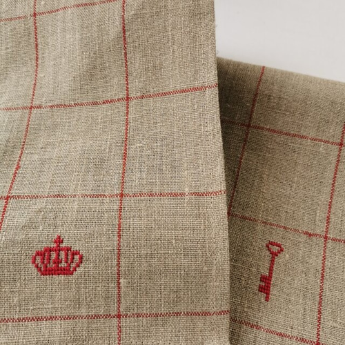 クロスステッチ 刺繍キット アンティークなリネンクロス 洋書スタイル