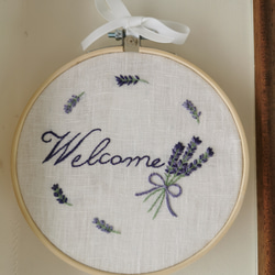 動画で刺繍初めてさんにも 刺繍キット ラベンダーの刺繍フレーム