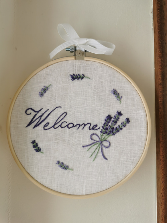 動画で刺繍初めてさんにも 刺繍キット ラベンダーの刺繍フレーム