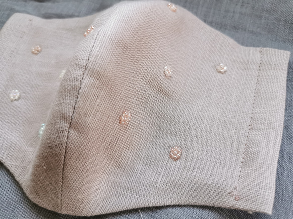 刺繍用　50ｘ65センチ　グレイッシュピンク　カット生地　 3枚目の画像