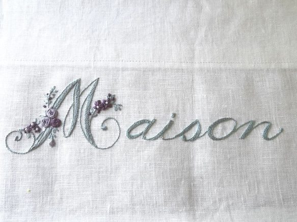 基本のステッチで刺せる　フランス刺繍図案　Maison （フランス語でおうちという意味です） 2枚目の画像