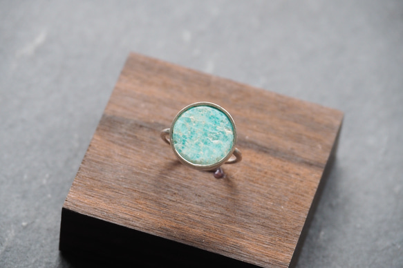 amazonite silver ring 1枚目の画像