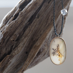 dendritic agate silver necklace (crack) 10枚目の画像