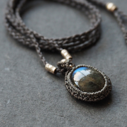 labradorite macramé necklace 8枚目の画像