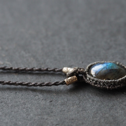 labradorite macramé necklace 9枚目の画像