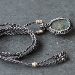 labradorite macramé necklace 10枚目の画像