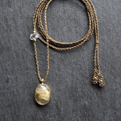 rutile quartz brass necklace 2枚目の画像