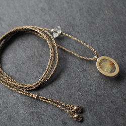 rutile quartz brass necklace 9枚目の画像