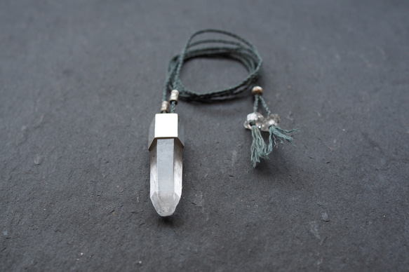 quartz silver necklace ( point ) 5枚目の画像