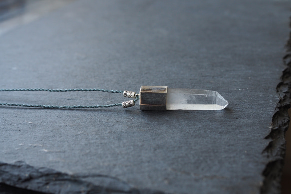quartz silver necklace ( point ) 8枚目の画像