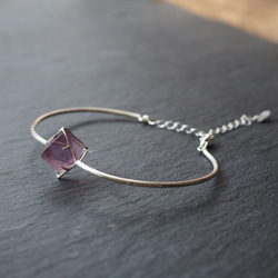 fluorite silver bracelet (purple) 4枚目の画像