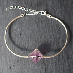 fluorite silver bracelet (purple) 6枚目の画像