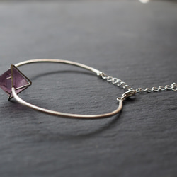 fluorite silver bracelet (purple) 7枚目の画像