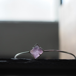 fluorite silver bracelet (purple) 9枚目の画像