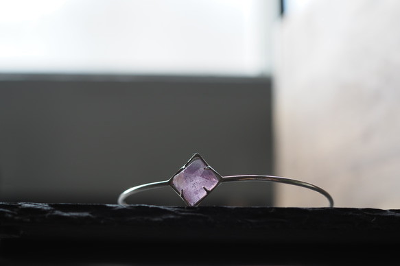 fluorite silver bracelet (purple) 9枚目の画像