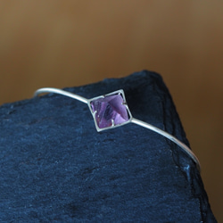 fluorite silver bracelet (purple) 10枚目の画像