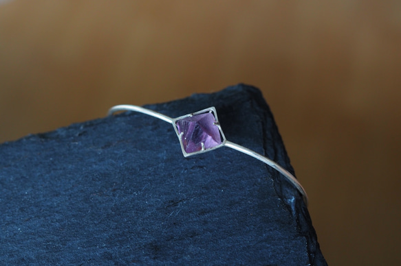fluorite silver bracelet (purple) 10枚目の画像