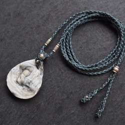 drussy agate macramé necklace 3枚目の画像