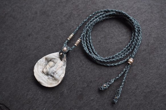 drussy agate macramé necklace 3枚目の画像