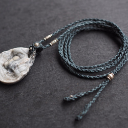 drussy agate macramé necklace 6枚目の画像