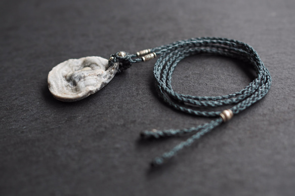 drussy agate macramé necklace 8枚目の画像