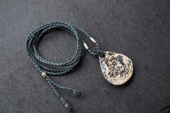 drussy agate macramé necklace 10枚目の画像