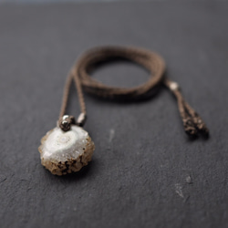 solar quartz macramé necklace (deer horn) 7枚目の画像