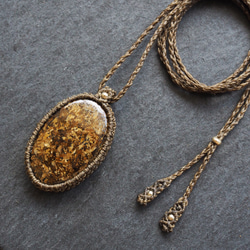 bronzite macramé necklace 3枚目の画像