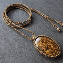 bronzite macramé necklace 4枚目の画像