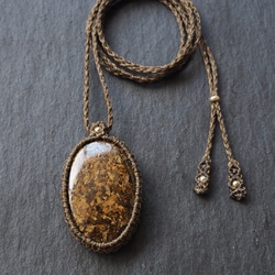 bronzite macramé necklace 5枚目の画像