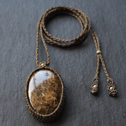 bronzite macramé necklace 7枚目の画像