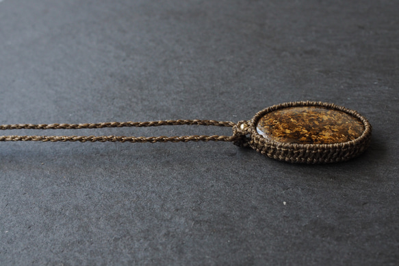 bronzite macramé necklace 9枚目の画像