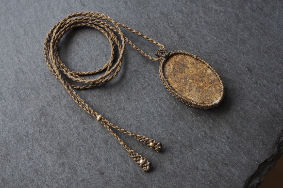 bronzite macramé necklace 10枚目の画像