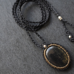 healer's gold macramé necklace (galaxy) 1枚目の画像