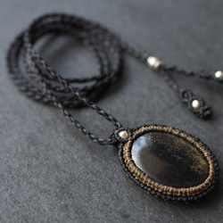 healer's gold macramé necklace (galaxy) 4枚目の画像