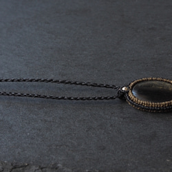 healer's gold macramé necklace (galaxy) 9枚目の画像