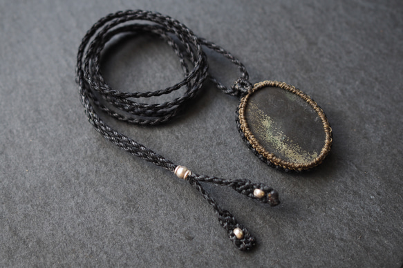 healer's gold macramé necklace (galaxy) 10枚目の画像