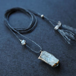 aquamarine silver necklace (icicle) 1枚目の画像