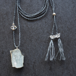 aquamarine silver necklace (icicle) 2枚目の画像