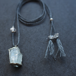 aquamarine silver necklace (icicle) 4枚目の画像